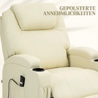 Fotel elektryczny z funkcją relaksu i podnoszenia, kremowy(m-5)