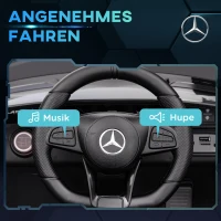 AIYAPLAY Mercedes-Benz AMG GTR Licensed 12V Kids Ride on Car, Battery Powered Kids Electric Car with Remote Control, Soft Start, LED Lights, Music Horn, 3 Speeds, for Ages 3-6 Years, Black(m-6)