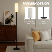 Lampa podłogowa z abażurem, E27, biała, nowoczesny design(m-4)