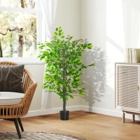 Sztuczna roślina Fikus, 135 cm, doniczka cementowa(m-4)