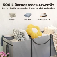 Torba na poduszki ogrodowe, pokrowiec, jasnoszara(m-5)