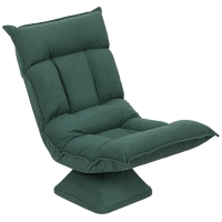 HOMCOM Krzesło Podłogowe Obrotowe 360° z 5-stopniową Regulacją Oparcia, Składane Sofa Podłogowa Medytacyjna, Wyściełane Leniwe Sofa do Salonu, Gry i Czytania, Zielone