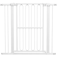 PawHut Dog Gate, 94cm Tall Pet Gate Includes 7cm and 14cm Extension Kits, Pressure Mounted Stair Gate for Doorways, Hallways, Stairways, 76-104cm Width(m-1)