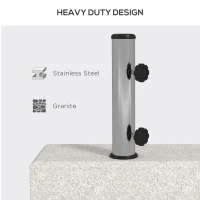 Stojak na parasol 25kg, podstawa do średnicy 32/38/48 mm, Szary(m-5)