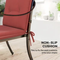 Zestaw 4 poduszek na krzesła 108x50x5 cm z wiązaniami(m-6)