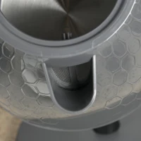 Zestaw HOMCOM Toster i Czajnik 1,7L Czajnik 4 Kromki Tosta Zestaw Śniadaniowy z 7 Stopniami Opiekania, Automatycznym Wyłączaniem, Funkcją Rozmrażania i Podgrzewania oraz Szufladą na Okruchy, Szary(m-9)