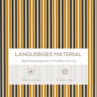 Markiza z ramieniem, ręczna korba, 3,5 x 2,5 m, Żółto-szara(m-4)