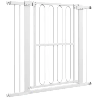 PawHut Dog Gate, 94cm Tall Pet Gate Includes 7cm and 14cm Extension Kits, Pressure Mounted Stair Gate for Doorways, Hallways, Stairways, 76-104cm Width(m-10)