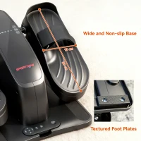 SPORTNOW Mini Orbitrek Domowy Podbiurkowy Elektryczny z Pilotem LED Wyświetlacz 12 Prędkości Antypoślizgowy Cichy Przenośny Trener Nóg dla Seniorów i Dorosłych(m-7)