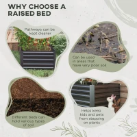 Wysokie łóżko ogrodowe ze stali, doniczka, kwiaty, warzywa(m-6)