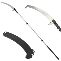 Outsunny Teleskopowa Piła do Gałęzi 1,5–2,6m, Sekator z Mechanizmem Blokującym, Teleskopowy Uchwyt, Ostrze Antyadhezyjne, Lekka Sekator do Świeżych Gałęzi i Gałązek(m-11)