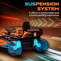 AIYAPLAY Elektryczne Auto dla Dzieci, 12V Pojazd Dziecięcy z Pilotem 2,4G, MP3 USB, Pojazd z Amortyzacją, Klakson, 3-5km/h, dla Dzieci 3-5 Lat, Pomarańczowy(m-7)