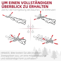 Sztuczna Choinka HOMCOM, 180 cm z 818 Szczytami, Szybki Montaż, Stalowa Podstawa, Dekoracje Świąteczne, Wnętrza, Zielony(m-7)
