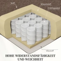 HOMCOM Fotel z funkcją podnoszenia elektryczny, fotel relaksacyjny z funkcją leżenia, funkcją ciepła i masażu, fotel TV z systemem sprężynowym, pilotem, kieszenią boczną i uchwytami na kubki, Brązowy(m-9)