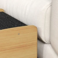 PawHut Schody dla psa 3 stopnie, schody dla zwierząt z bokiem, rampa dla małych psów do 10 kg, schody dla kota do sofy, łóżka, antypoślizgowe, Dąb(m-9)