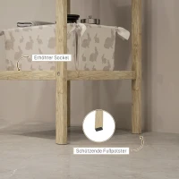 Regal łazienkowe z 3 półkami, bambusowe, stojące(m-6)