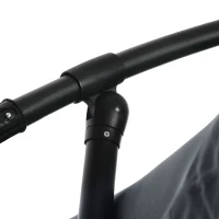 Outsunny Parasol Ogrodowy, 295 x 295cm, z Korbką i Siatką przeciw Komarom, Obrotowy o 360°, dla 8 Osób, Parasol na Balkon, Stal, Poliester, Ciemnoszary(m-8)