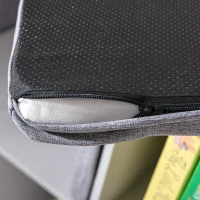 HOMCOM regał dziecięcy z podnóżkiem fotelik dziecięcy z 6 przegródkami na klatkę piersiową z 3 poduszkami pudełko na zabawki od 3 lat, piankowy, biało-szary, 103 x 30 x 60 cm(m-7)