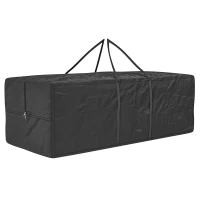Outsunny 840L Extra Large Moving Bag, UPF30+ and Waterproof 600D Oxford Moving Box with Zippers and Carrying Handles, Heavy Duty Storage Tote for Space Saving Moving Storage Travel Camping, Black(m-1)