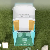 Outsunny Namiot tunelowy, Namiot kempingowy dla 3 osób, Namiot rodzinny z 2 pokojami, Torba transportowa, 3000mm wodoodporny Namiot grupowy, do ogrodu, kempingu, niebieski(m-7)