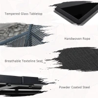 Zestaw jadalniany 5-częściowy, stół i 4 krzesła, stalowy(m-5)