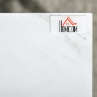 HOMCOM Zestaw stolików, łatwe w utrzymaniu powierzchnie, stalowa rama, Biały/Czarny(m-7)