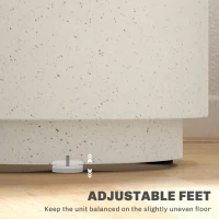 HOMCOM stolik nocny o wyglądzie betonowym regulowany stolik kawowy do użytku wewnątrz i na zewnątrz wodoodporny nieorganiczny proszek rudy jasnoszary 37 x 37 x 43 cm(m-6)