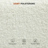 Krzesła do jadalni 4 szt., z oparciem, aksamitne, białe(m-5)