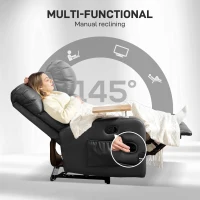 Fotel relaksacyjny z masażem i pilotem, wygodny, nowoczesny(m-5)