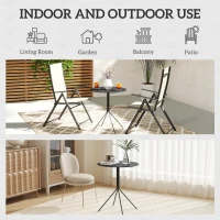 stół ogrodowy Ø60 cm, stalowy, odporny na warunki atmosferyczne(m-6)