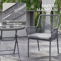 Zestaw 2 krzeseł ogrodowych z rattanu, z podłokietnikami(m-7)