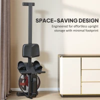 SPORTNOW Maszyna wioślarska domowa z wyświetlaczem LCD, uchwytem na telefon, wygodnym siedziskiem, pionowym przechowaniem(m-5)