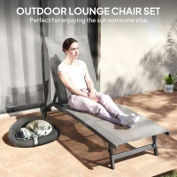 Leżak ogrodowy z kółkami, regulowane oparcie, aluminiowy(m-4)