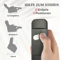 Fotel elektryczny z funkcją relaksu i podnoszenia, szary(m-4)