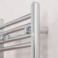 Grzejnik ręcznikowy HOMCOM, hydroniczny podgrzewacz ręczników, suszarka do ręczników, łazienkowy grzejnik 14 prętów grzejnych, montaż ścieny, stal węglowa, srebrny, 600 x 800 mm(m-7)