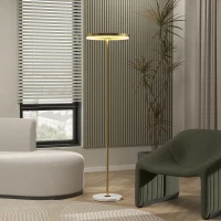 HOMCOM Floor Lamp for Living Room, Dimmable Floor Standing Lamp with 3 Brightness Levels & Foot Switch or Living Room, Bedroom, Office, Gold Tone(m-8)