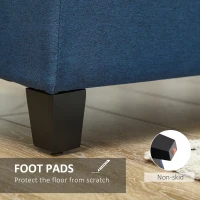 Ławka tapicerowana z pojemnikiem, szara, lniana(m-7)