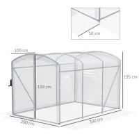 Folienowe szklarni 3x2x1,95 m, wiatroodporna, na pomidory(m-3)