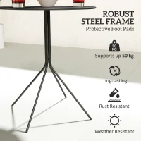 stół ogrodowy Ø60 cm, stalowy, odporny na warunki atmosferyczne(m-5)