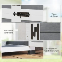 Skrzynia ogrodowa, drewniana, z zamkiem i 2 oknami(m-8)