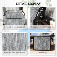 Leżak ogrodowy składany z poduszką, odporny na warunki atmosferyczne(m-6)