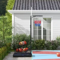 Kosz do koszykówki z regulacją 179-209 cm, czarny(m-8)