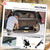 Wózek dla psa i kota, składany, do 4 kg, jasnoszary(m-6)