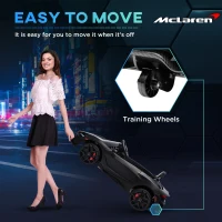 AIYAPLAY McLaren 765LT Licensed Kids Electric Ride on Car with Butterfly Doors, 12V Battery Powered Toy Car with Remote Control, Training Wheels, LED Lights MP3 Music Horn, for 3-6 Years - Black(m-5)
