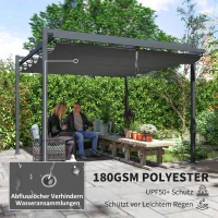 Pergola 3,5x3m, Aluminiowa, Stabilna, Ochrona przed słońcem(m-5)