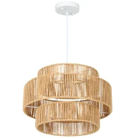 Lampa wisząca E27, styl Boho, jasnobrązowa, do kuchni(m-10)