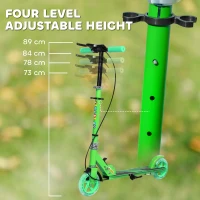 Składany hulajnoga dla dzieci, regulowana wysokość, 2 świecące koła(m-4)