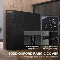 Outsunny 1.8m Firewood Rack with Polycarbonate Roof and Waterproof Covers, Deep Heavy-Duty Wood Storage Log Holder for Fire Pit and Fireplace, 2000kg Load(m-6)