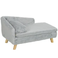 Sofa dla psa, podwyższone legowisko dla średnich psów, szare(m-10)