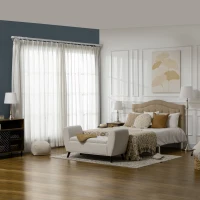 HOMCOM 3-częściowy zestaw lamp zawiera 2 lampy stołowe, 1 lampa podłogowa, w stylu retro, zestaw lamp podłogowych i stołowych z gniazdem E27 do salonu, sypialni, kremowy(m-2)